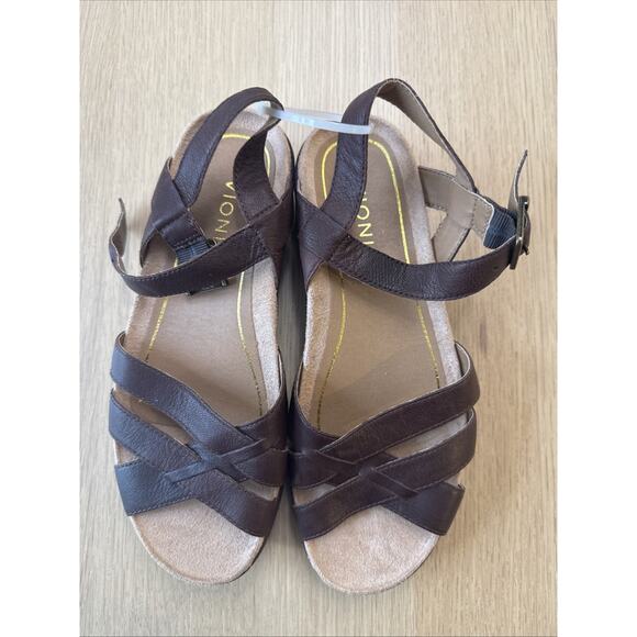 Vionic Shoes - Vionic Violet Chocolate Brown Size 7 wedge sandals comfort shoes